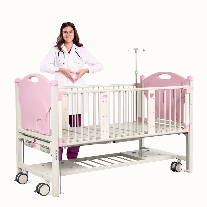 

Nursing BedCX2x Casters 2 Cranks 2 Function Newborn Crib Adjustable Manual Babies Nursing Pediatric Bed Children Bed
