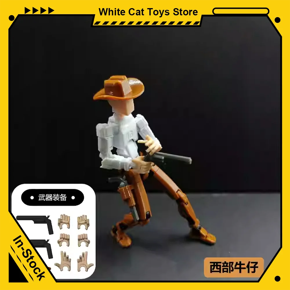 3D Printed Western Cowboy Anime Multi-Jointed Shapeshift Toys Action Figures Mannequin Model Ornaments Christmas Gifts