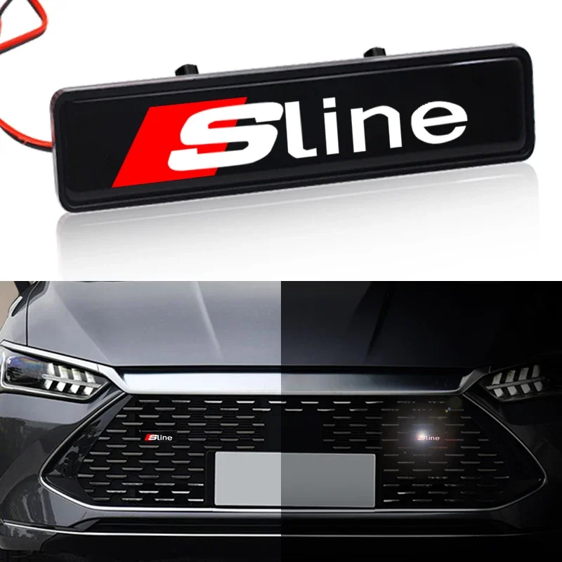 Car Front Hood Grille Emblem LED Light Grill Decorative Light For sline TT Q2 Q3 Q5 Q7 Q8 A3 A4 A5 A6 A7 R8 B5 B6 B7 B8 C5 V8 C6