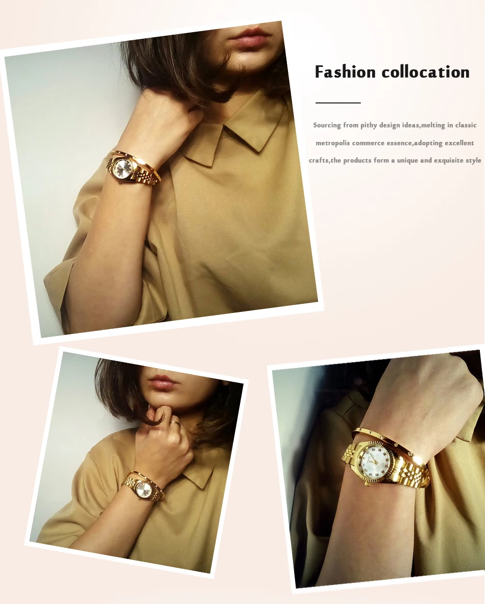 CHENXI Women Golden & Silver Classic Quartz Watch Female Elegant Clock Luxury Gift Watches Ladies Waterproof Wristwatch