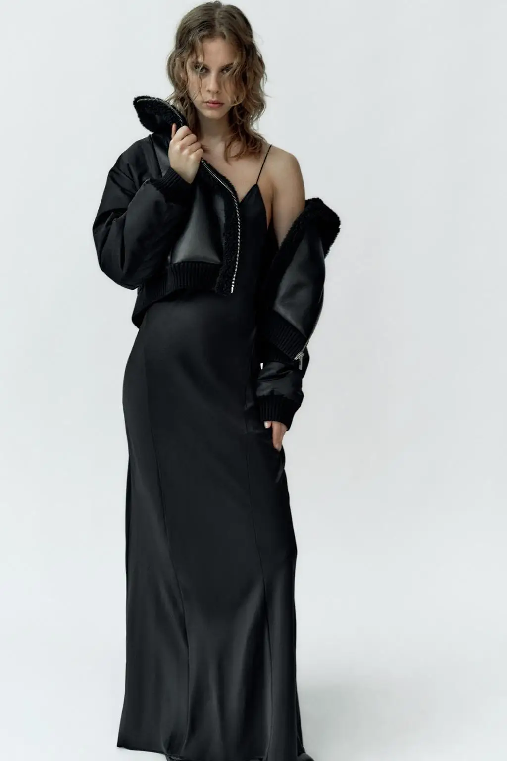 Faionable Versatile Pelliccia di Agnello Jaet Pelle e Pelliccia da Donna Splicing Autunno Inverno Nuovo Cappotto di Arrivo 5320773 All-Match Sle