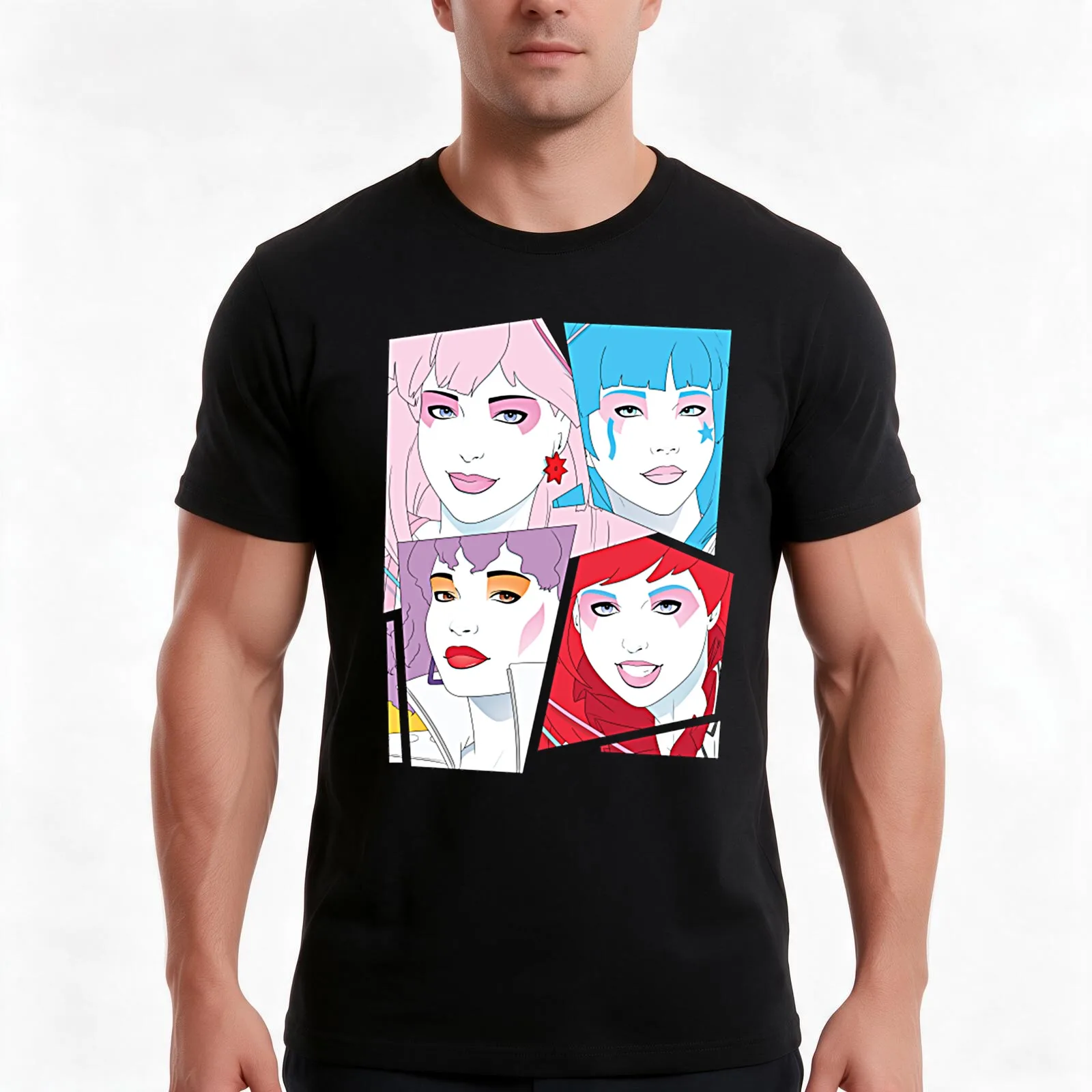Glamour and Glitter, Fashion and Fame T-Shirt, Summer Casual Cotton Tee, Oversized Streetwear Tops, Vintage Graphic Print