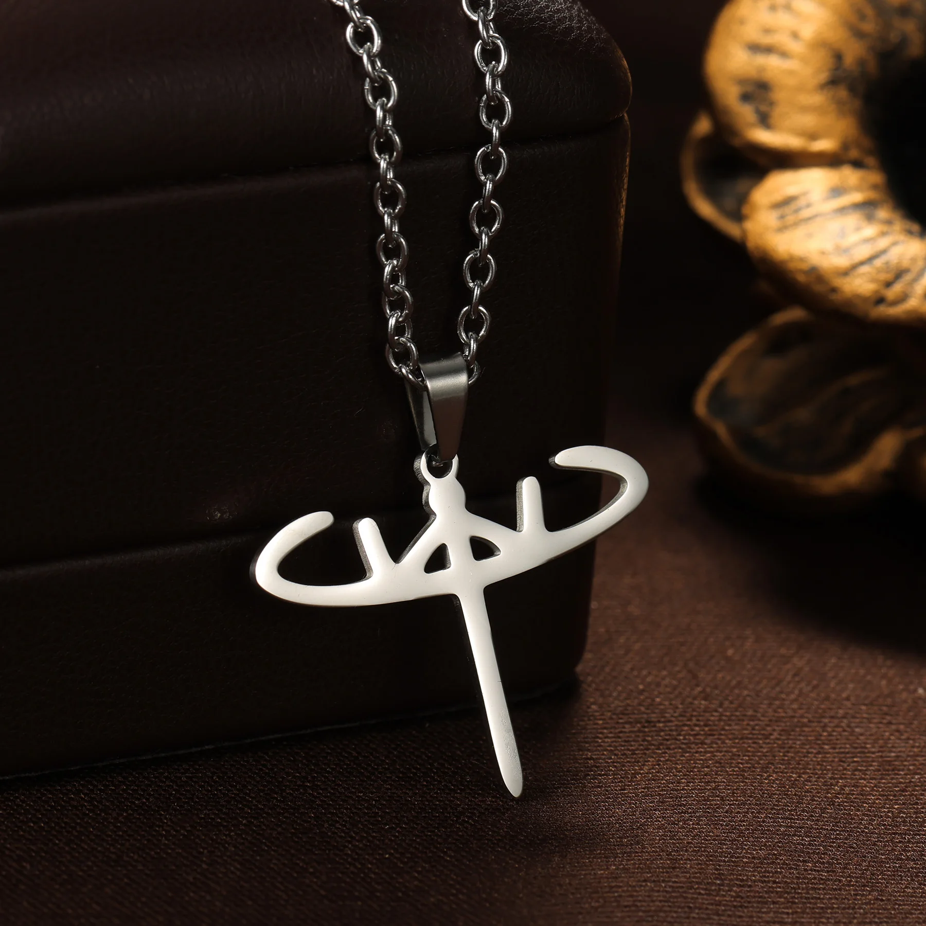 Judas Priest Stainless Steel Necklace Chain Women Silver Color Saint Pendant Necklaces Jewelry acero inoxidable