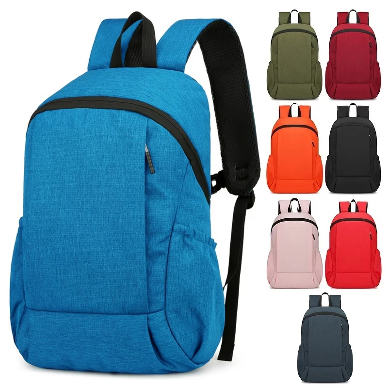 Mochila de Lona para Uso Diário com Opções Multicoloridas, Bolsa Portátil Leve, Compartimento Espaçoso para Notebook, Livros e Itens Essenciais