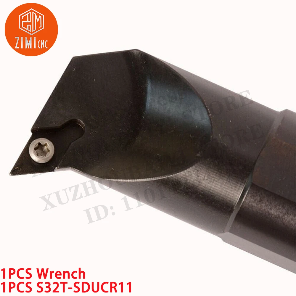 1ชิ้นS32T-SDUCR11 เครื่องกลึง CNC ภายใน ที่จับเครื่องมือกลึง + 10 ชิ้น DCMT11 เม็ดมีดคาร์ไบด์ เครื่องกลึงโลหะซีเอ็นซี เครื่องกล เครื่องมือตัด