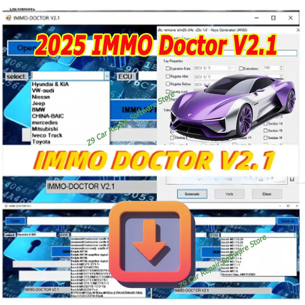 

NEW IMMO Doctor V2.1 Automotive ECU Chip Tuning Software Multi Brand Keygen Unlimited for SIM2K MT38 ME 17.9.2 MED17.9.8 Tool