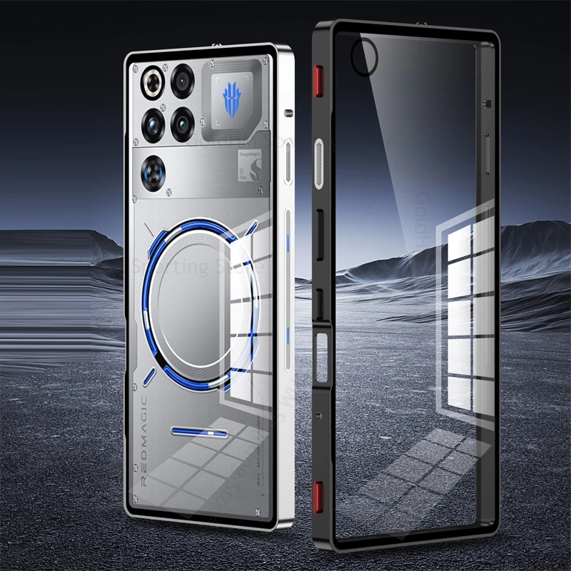 

Magnetic Tempered Glass Phone Case For ZTE nubia Red Magic 11 Pro Plus Aluminium Alloy Bumper Lock Cover Red Magic 11 Pro Fundas