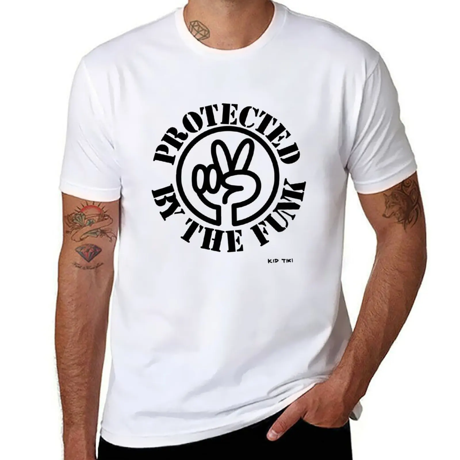 

Protected By The Funk T-Shirt Large Size Soft Cotton T-Shirt