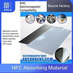 13.56M RFID Ferrite EMI Absorbing Material Soft Electromagnetic Wave  Absorbing Flm Anti Metal Magnetic Cloth Magnetic Shielding