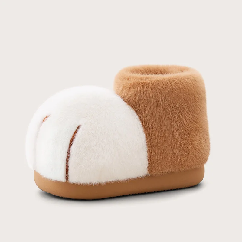 

Unisex Slippers Autumn Winter Family Man Women Slippers Snowball Cat Claw Plush Indoor Household Warm Non Slip Slippers