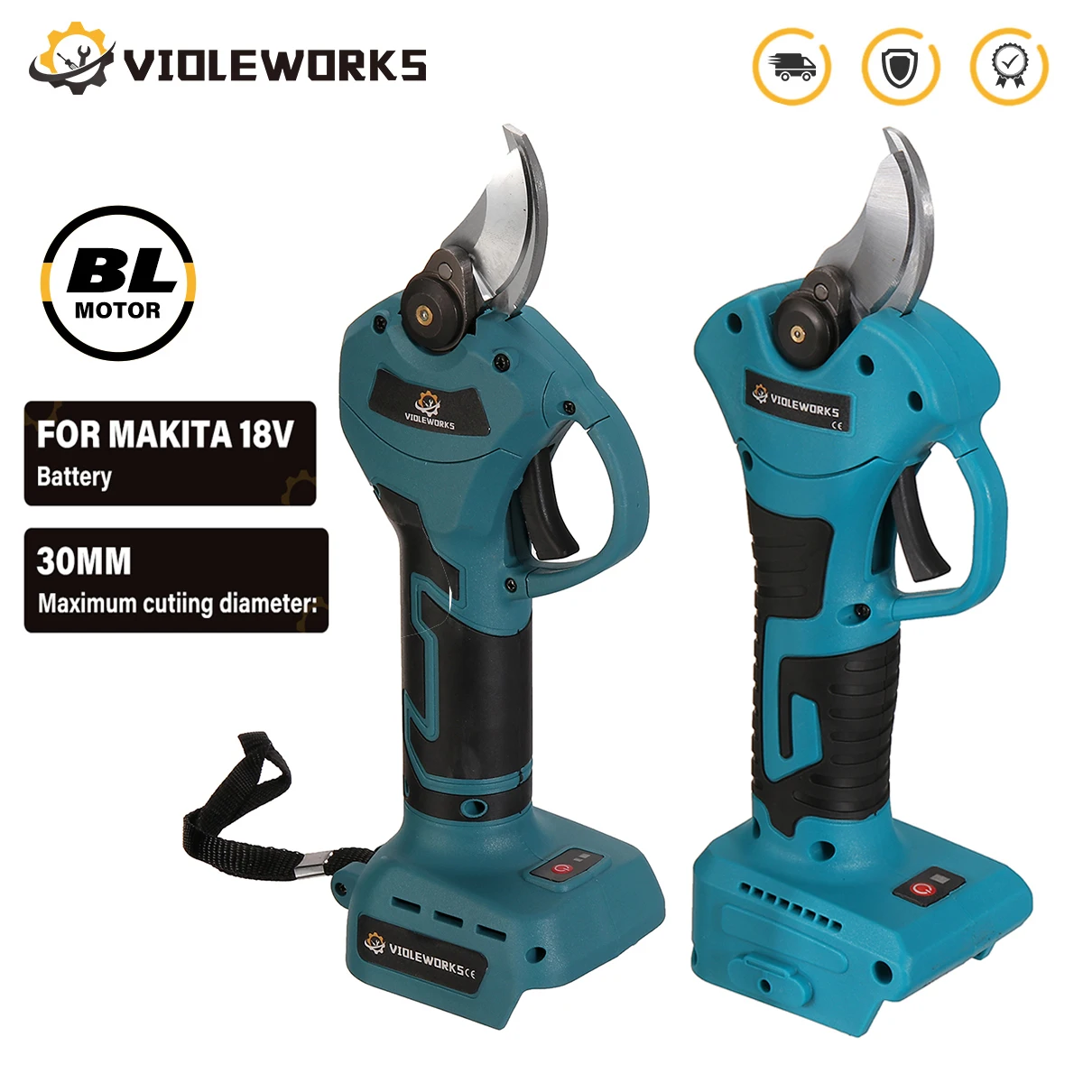 Бесщеточные ножницы для обрезки деревьев, 21 в, 30 мм