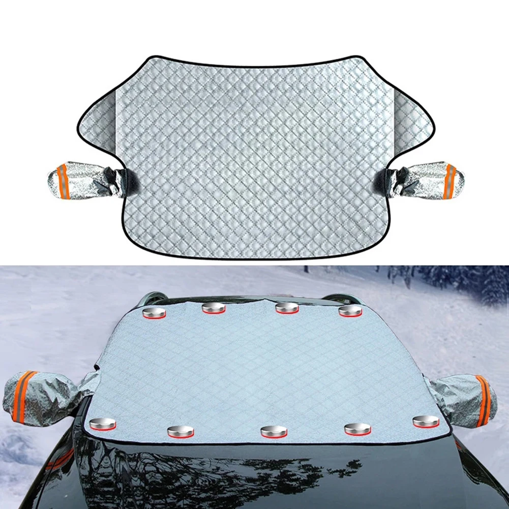 Magnetic Car Windshield Snow Frost Sun Shade Cover Waterproof Winter Ice Snow Frost Guard Protector Car Front Windscreen Cover