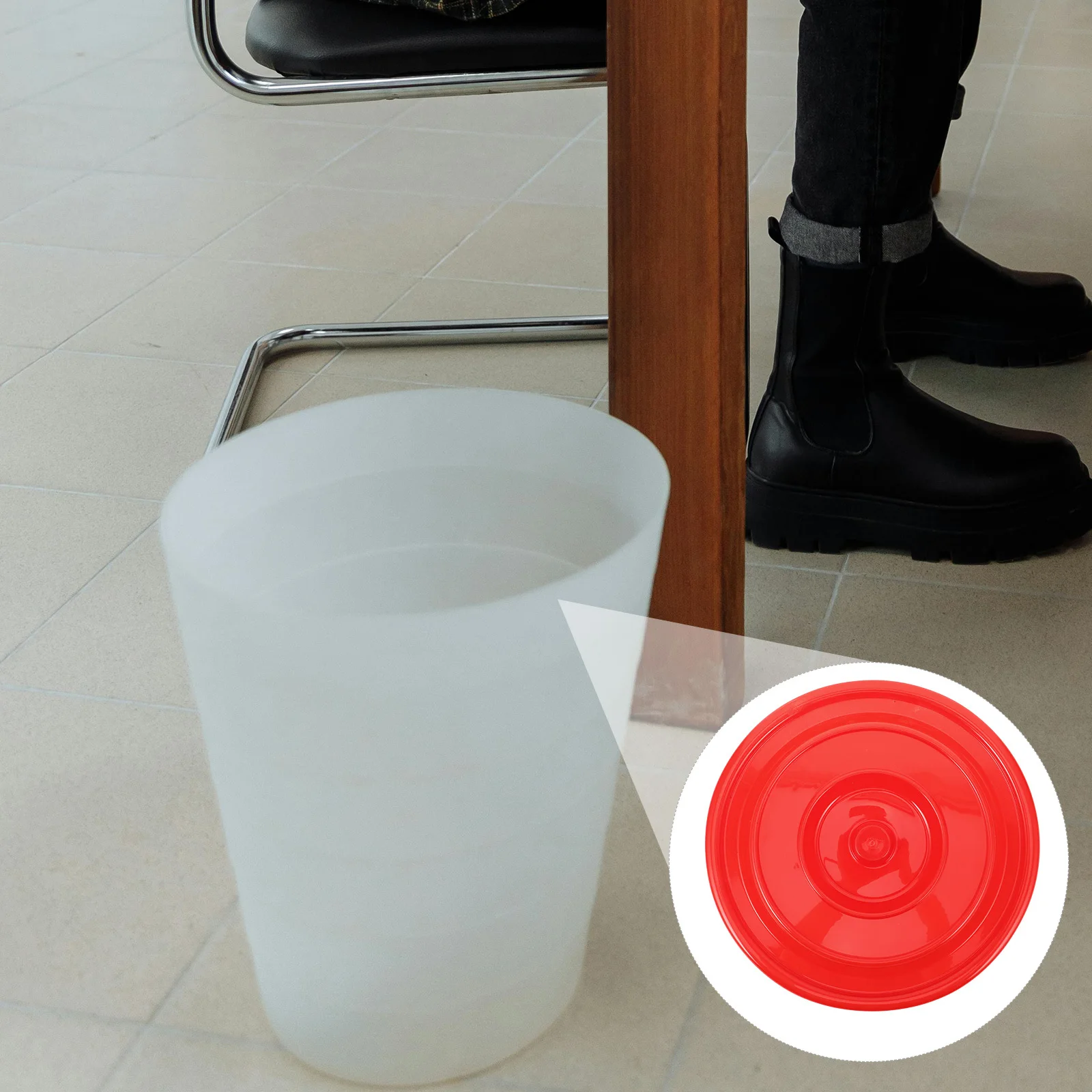 

Plastic Bucket Lid Replacement for Trash Can Kitchen Garbage Swing Covers Barrel