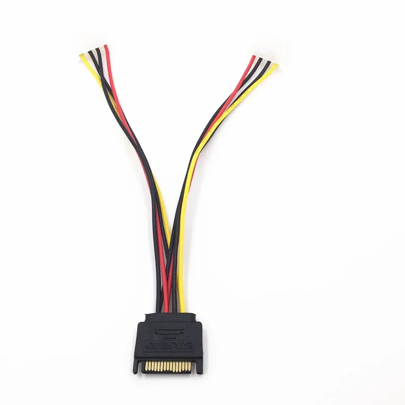 Шнур питания SATA Revolution на IDE, SATA15pin, штекер, одна точка, два последовательных порта, двойной 4-контактный разъем Sata на IDE