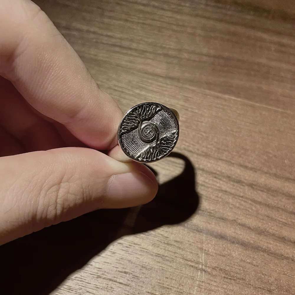 خاتم شجرة الحياة العتيق للرجال ، اللون الفضي ، الشقيق ، القوطية ، المفتوحة ، مجوهرات المصمم ، إكسسوارات لكل من الرجل والمرأة ، فن السلام الإبداعي ، هدية #4