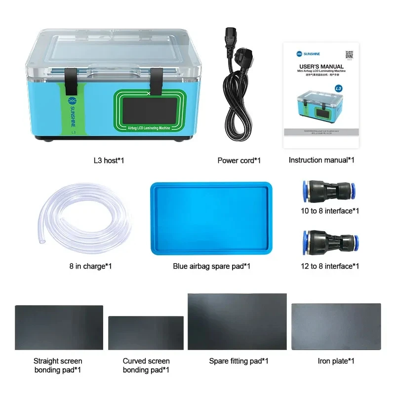SUNSHINE L3 Mesin Laminasi LCD Mini، ذيل حصان Reparasi، طبقة Perbaikan Melengkung وLurus龙 Max 8 Inci