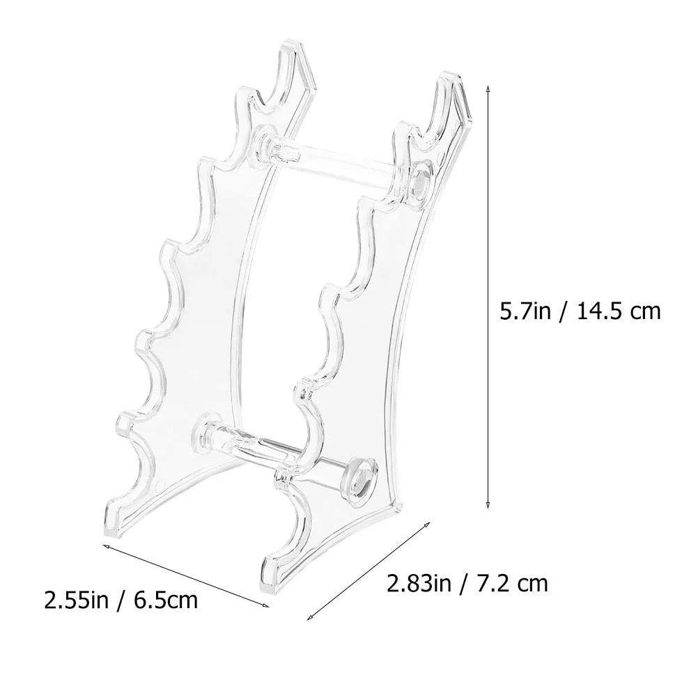 4 pezzi espositore a forma di arco materiale acrilico premium durevole design semplice penne per negozi cosmetici pennelli matite per sopracciglia