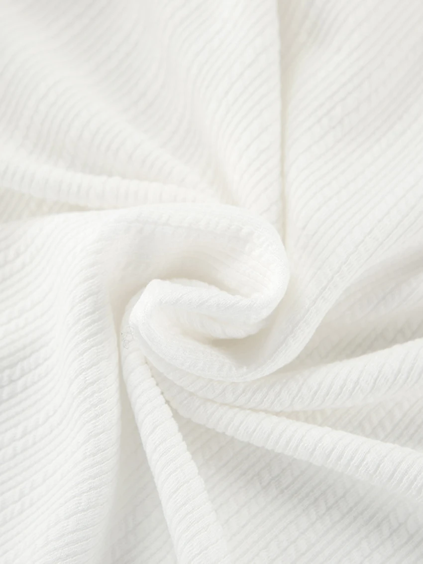 Marthaqiqi Knitted Home Clothes Ladies V-Neck Sleepwear Long Sleeve Nightgown Crop Top Nightwear Shorts Casual Female Pajama Set