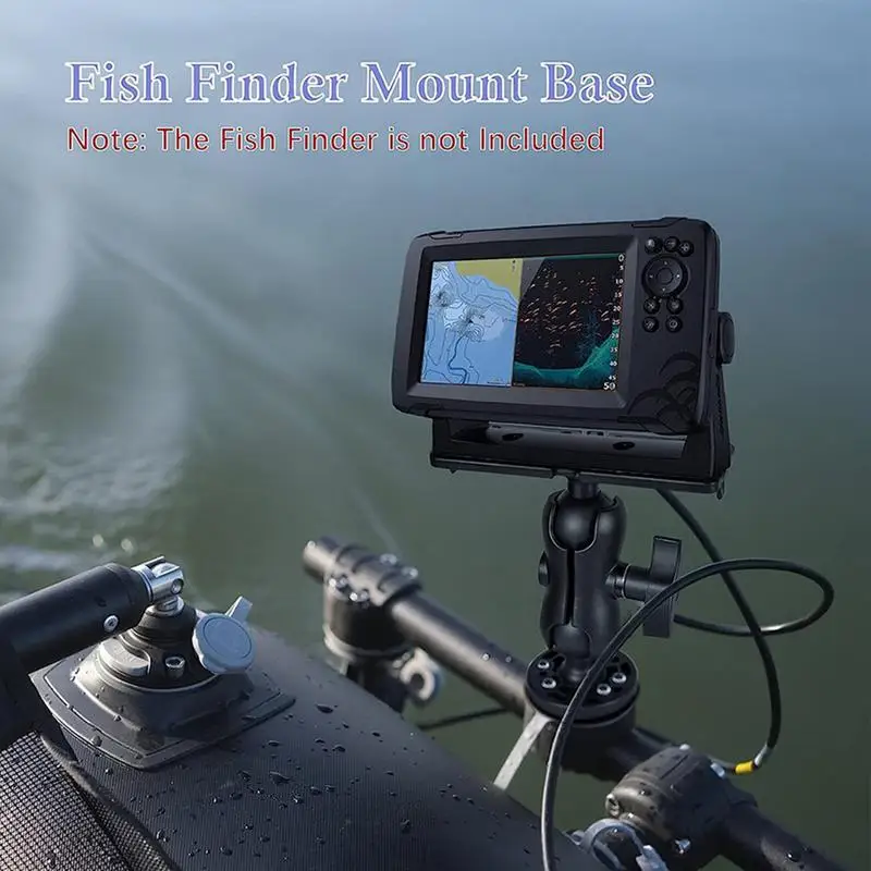 Kayak Mounting Plate 360 Rotation Fish Finder Holder Fish Finder Accessories With Large Stable Base Design Ensures Secure