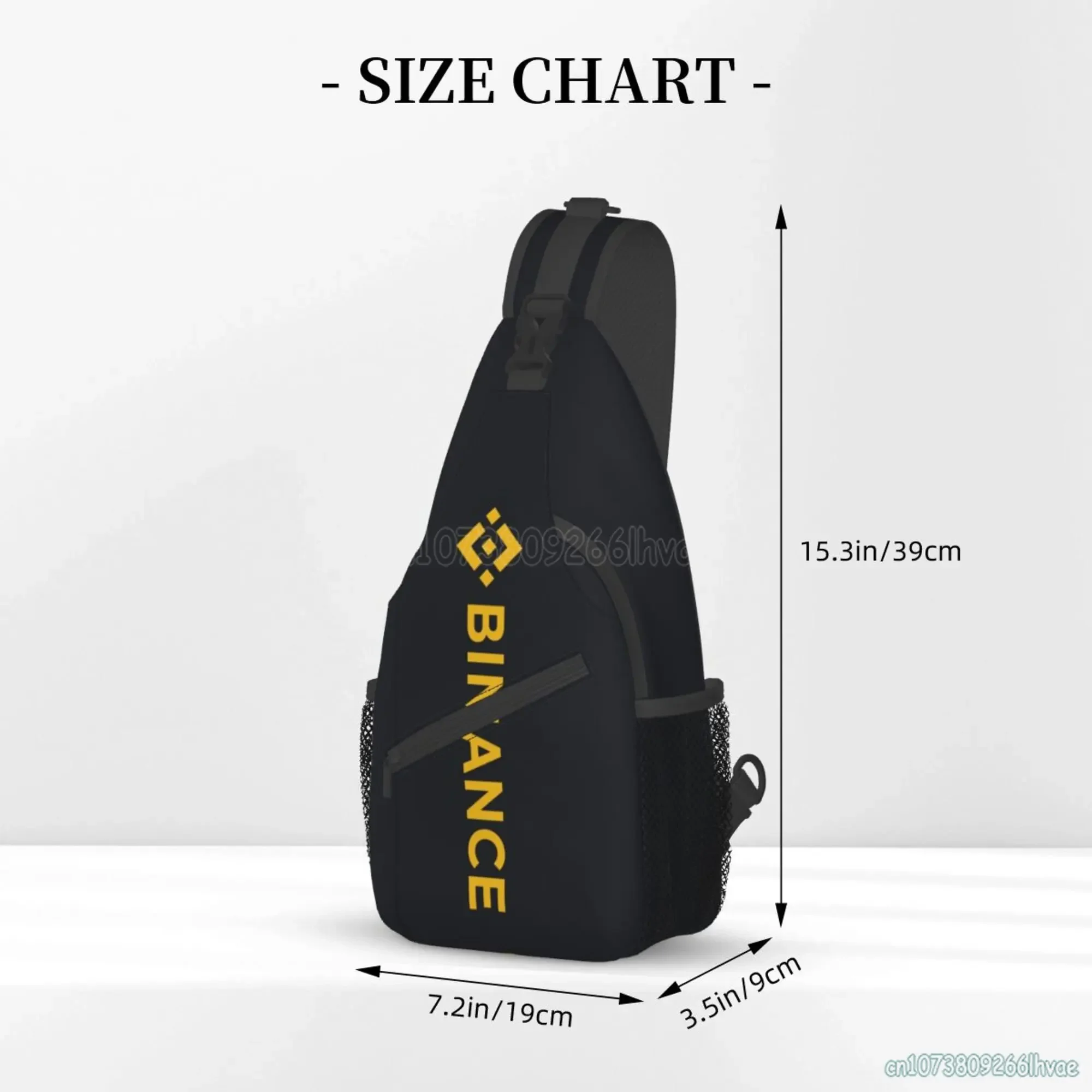 Binance Sling Bag Chest Crossbody Backpack Travel Hiking Daypack for Women Men with Strap Purse Lightweight Shoulder Bags