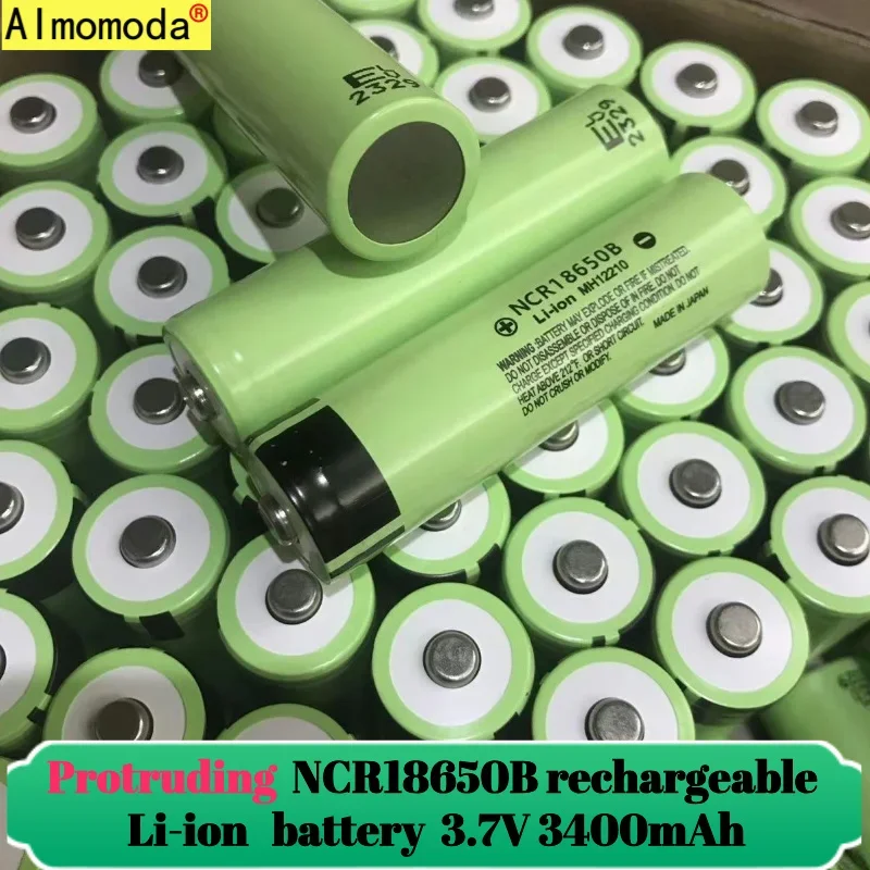 2024 batteria al litio ricaricabile USB 100% sporgente NCR18650 3.7V 3400mAh 34B caricabatterie USB torcia a batteria originale