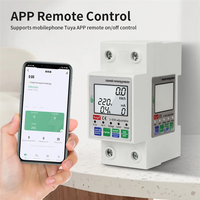 ABBP-Tuya 63A 2P WIFI Energy Meter Smart Power Circuit Relay Switch, Over/Under Voltage Leakage Current Protector, Kwh