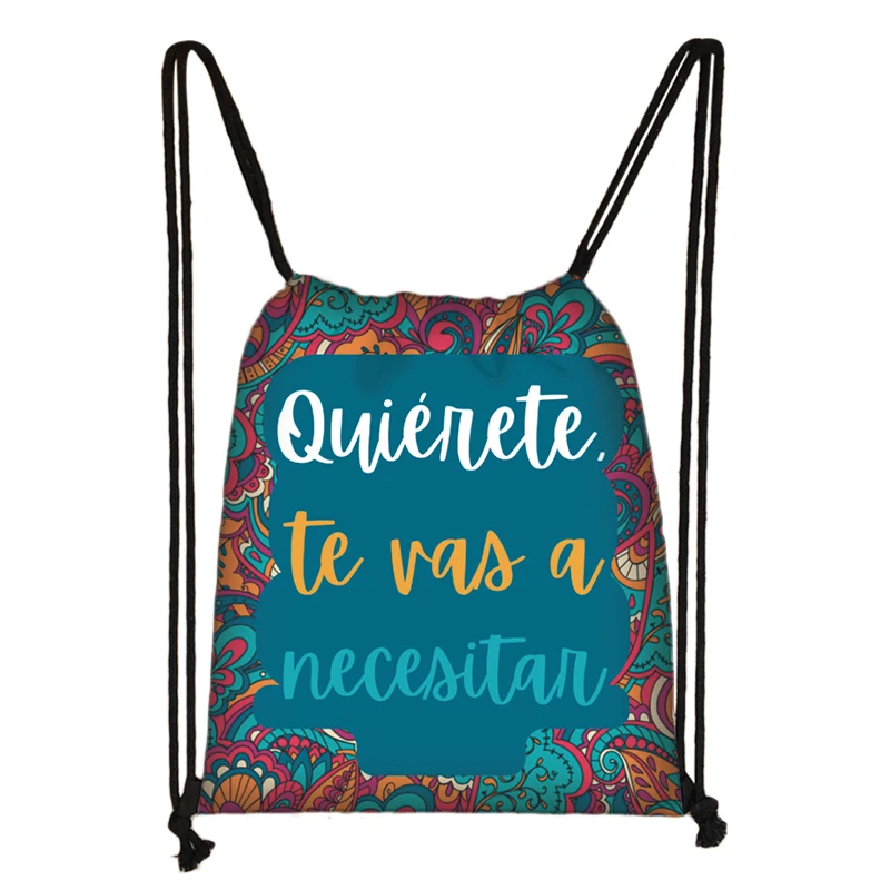 Con Dios Todo Es Posible Print Drawstring Bag with God All Things Are Possible Backpacks Casual Shoes Bag Bible Spanish Bookbags