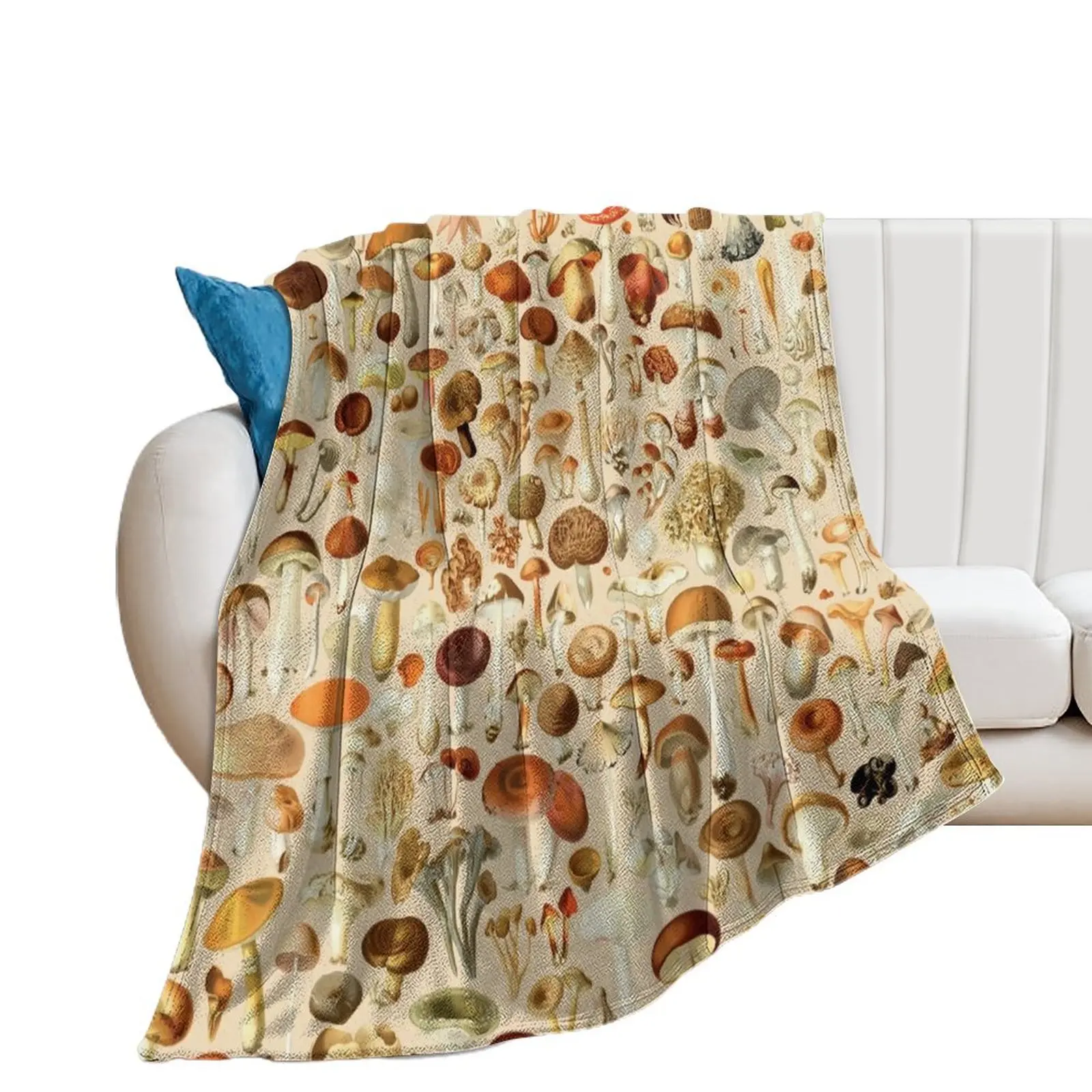 

Vintage Mushroom Designs Collection Throw Blanket Blankets For Sofas Flannel Fashion Sofas Blankets