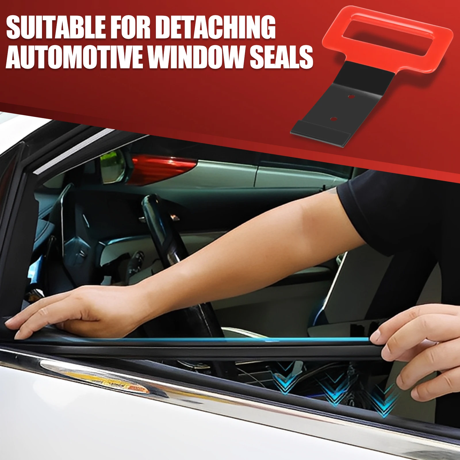 Window Belt Molding Removal Tool Portable Automotive Window Molding Removal Tool with Soft Grip Handle for Automotive Technician view 6