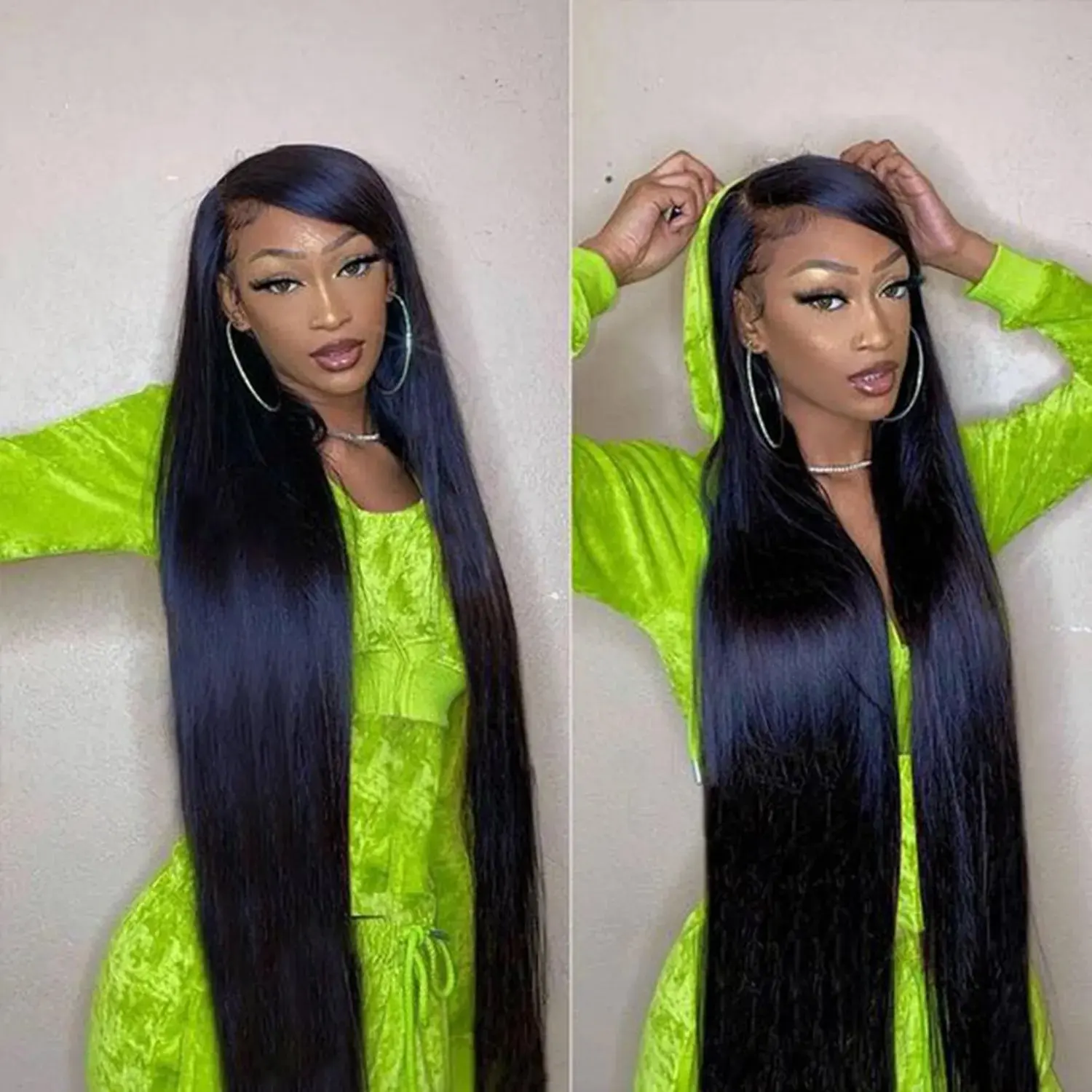 Rosabeauty 8 40 Inch 13x6 Straight Lace Front Wig Human Hair 13X4 Frontal 5X5 Glueless Ready to Wear Wigs 250% For Women