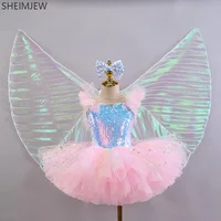 Disfraz de Baile de Salón para Niñas, Falda de Ballet Moderna con Lentejuelas, Disfraz de Danza del Vientre para Cosplay, Disfraz de Princesa para Fiesta de Bodas