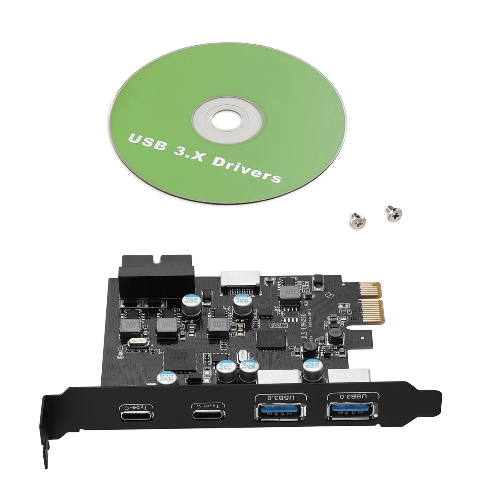 

6 Ports PCIe Card PCI Express to Type C USB-A Type-E 19-PIN Expansion Card 5Gbps