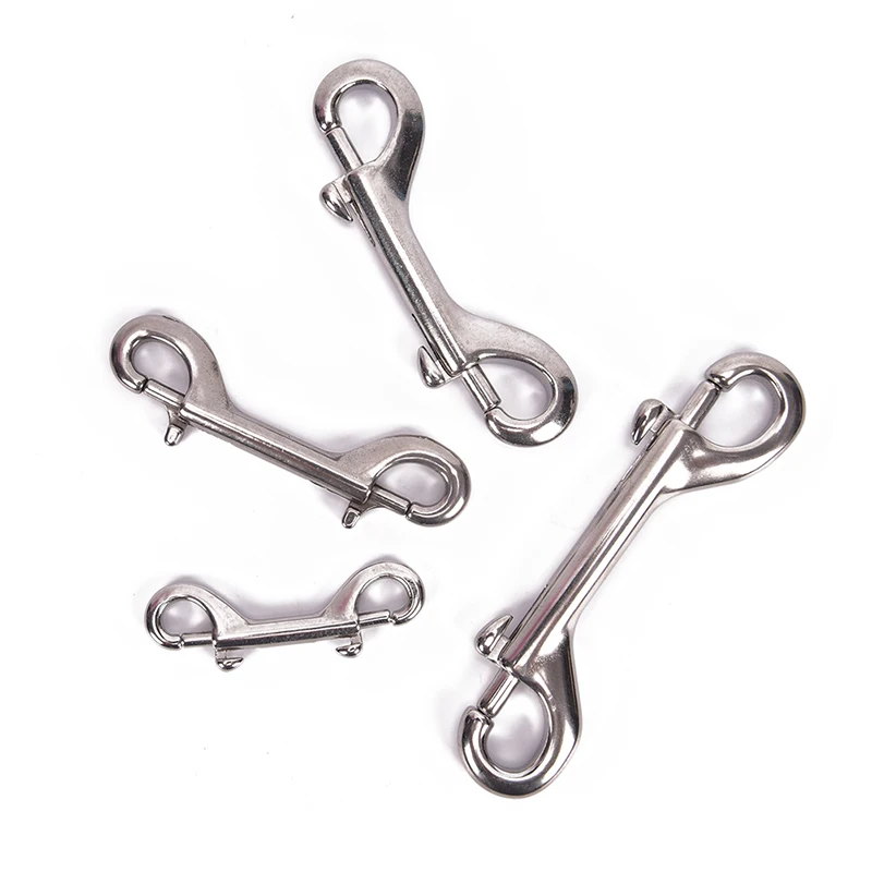 Double Ended Scuba Diving Hook Stainless Steel Eye Bolt Snap Hook Quick Draw Link Carabiner 65mm 90mm 100mm 115mm Snap Hook Clip