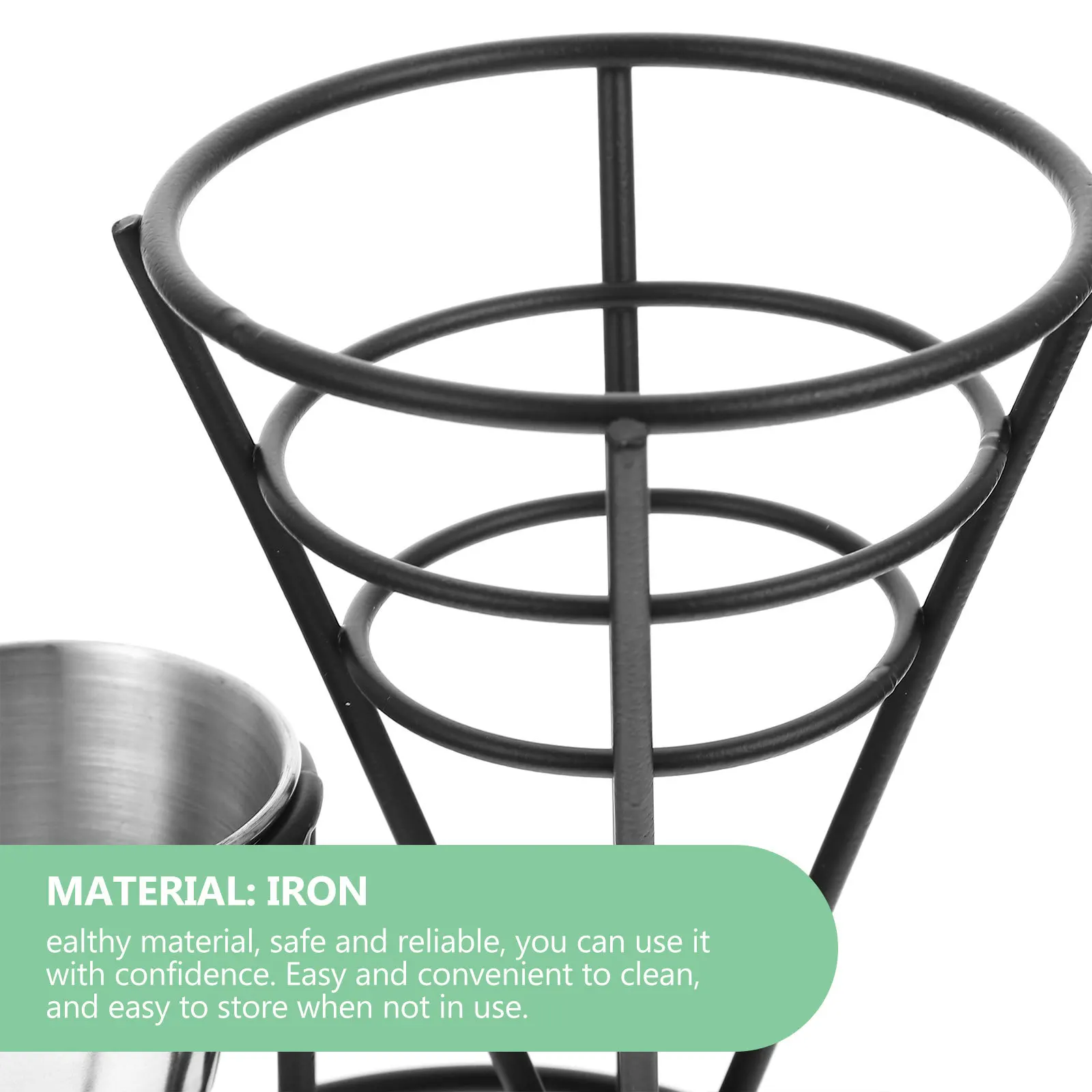 

Snack Stand Hollow-Out Iron Food Basket For French Fries Appetizers Storage Holder Kitchen Serving Rack Decorative Food