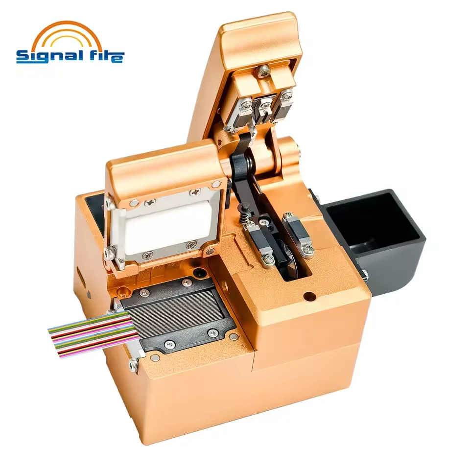 SF-11 Signal Fire Fiber Optic Cleaver and Heat Stripper 2in1 Multi-Functional Fixture 0.6° CuttAngle for Precision 48000 times