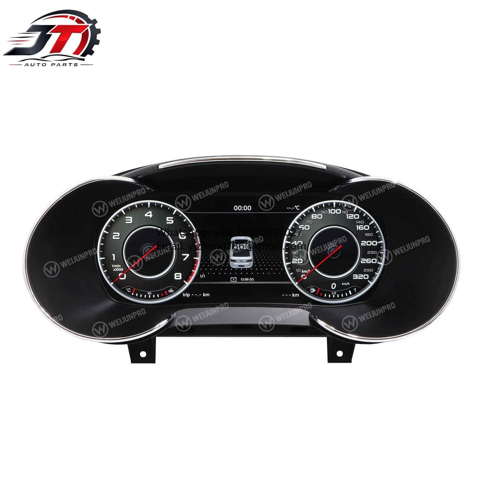 JT WEIJUNPRO 12.3 Inch Linux Car Speedometer Panel Digital Dashboard Instrument Cluster For Audi For A3 2014-2020 DVD Player