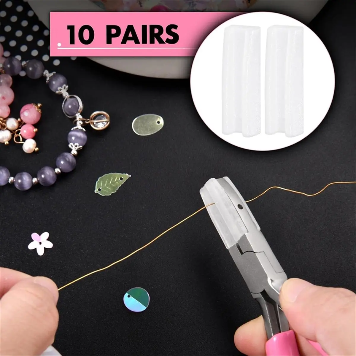 

Сменные насадки для плоскогубцев с ящиком для хранения, отвертка, пара из 10 сменных губок для плоскогубцев, нейлоновые губки