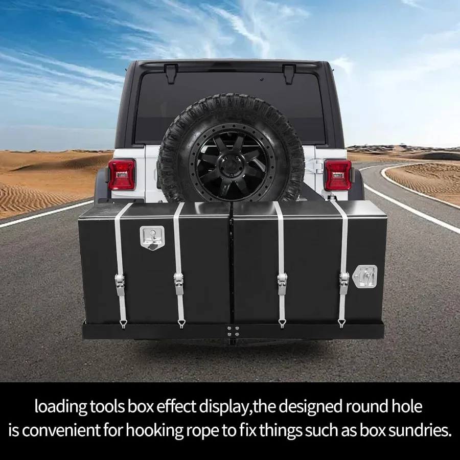 الثقيلة وصلة جبل البضائع الناقل للطي البضائع الرف الخلفي سلة الأمتعة يناسب 2 استقبال لسيارة SUV التخييم السفر غير F #5