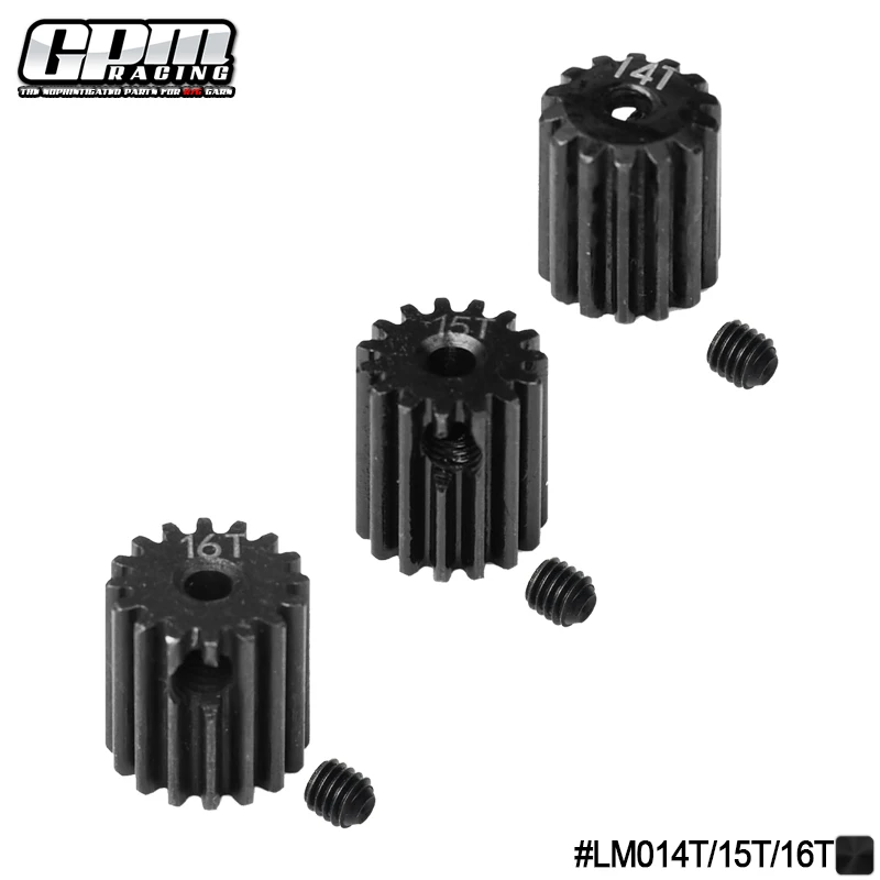 GPM LOSI 1/18 Mini-T 2.0 1/16 Mini-B Aço endurecido 45 #   Pinhão 14T-16T para peças e acessórios de carros RC