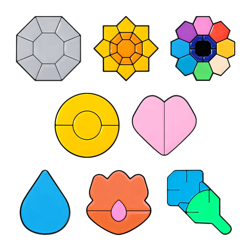 Anime game series Enamel Pins Cute Cartoon Brooches rainbow water droplet sun Badges Fun Game Jewelry Gift for Friends