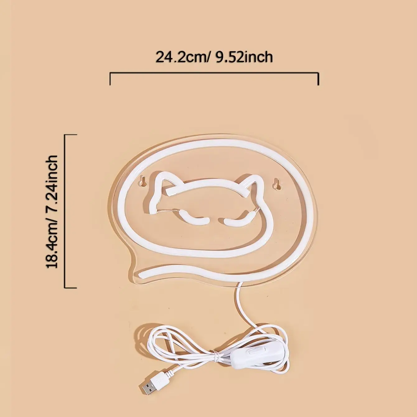 Chi-buy LED Neon Sleeping cat USB Powered Neon Signs Decor Lamp Signs Birthday Gift Wall Art For Bedroom Room Bar Shop