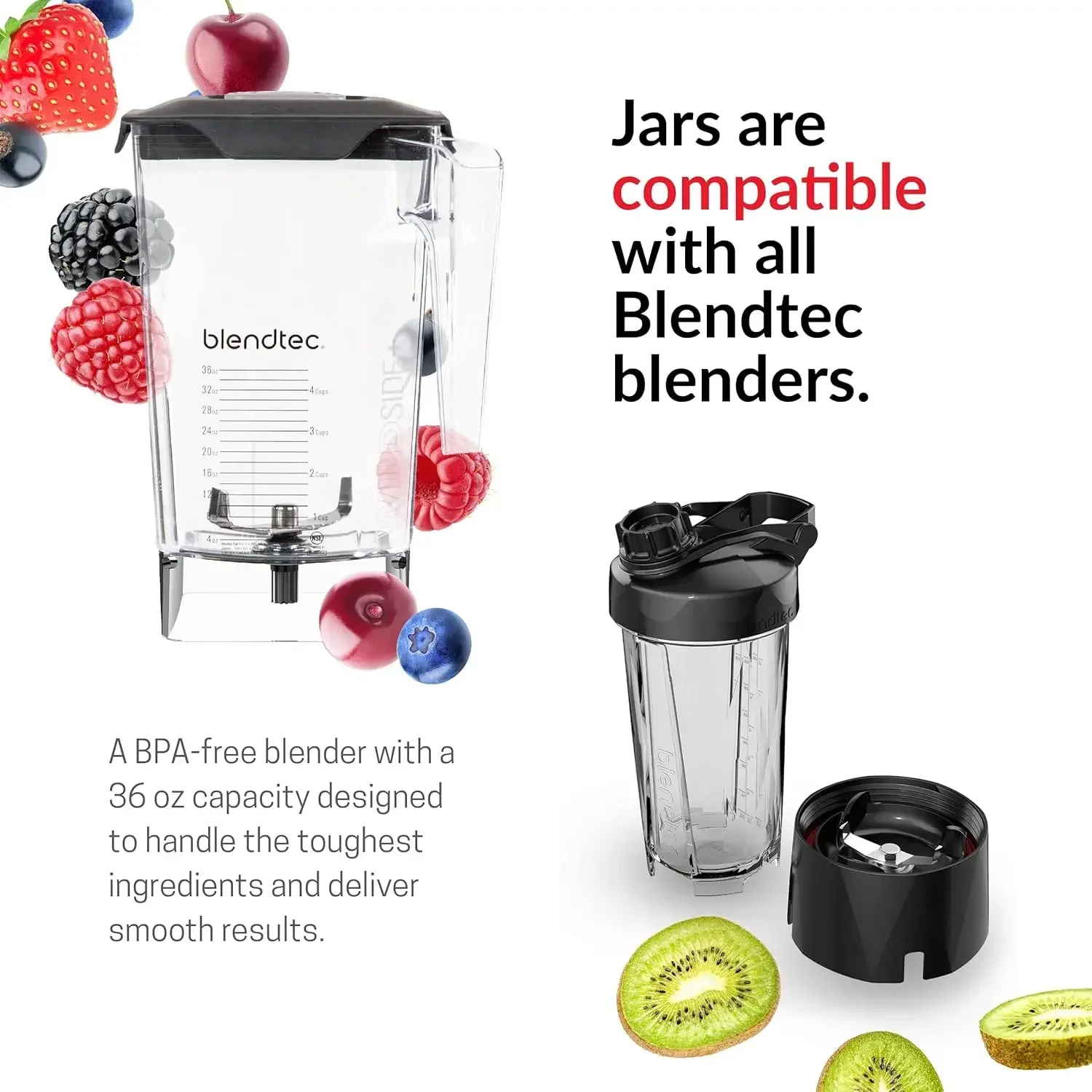 Blendtec Série DD28PA01A-A1AP1D8 Original Designer, 90 oz & 34 oz, Black Go Jar