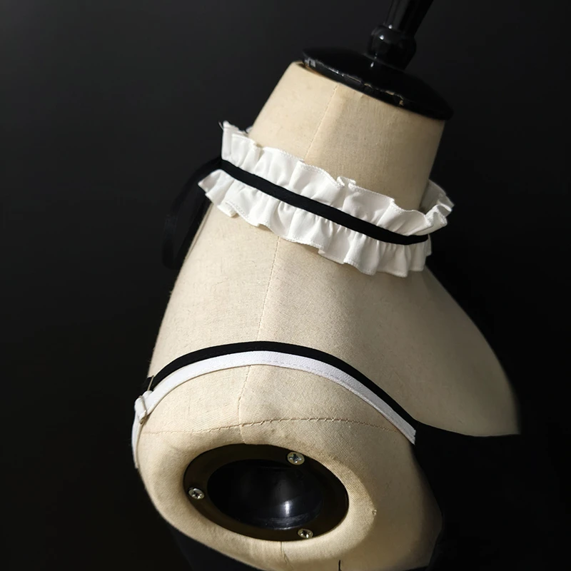 Neck Decoration Fake Collar Women Ribbon Ruffled Neck Stand Ruff Collar Tie Girl Cosplay Necklace Accessories