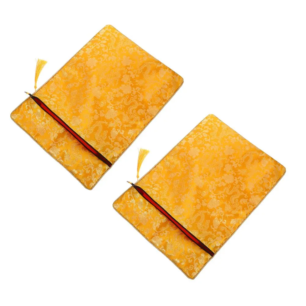 

2 Pcs Zipper Bag Painting Storage Pencil Case Cloth Bags with Pouch Student