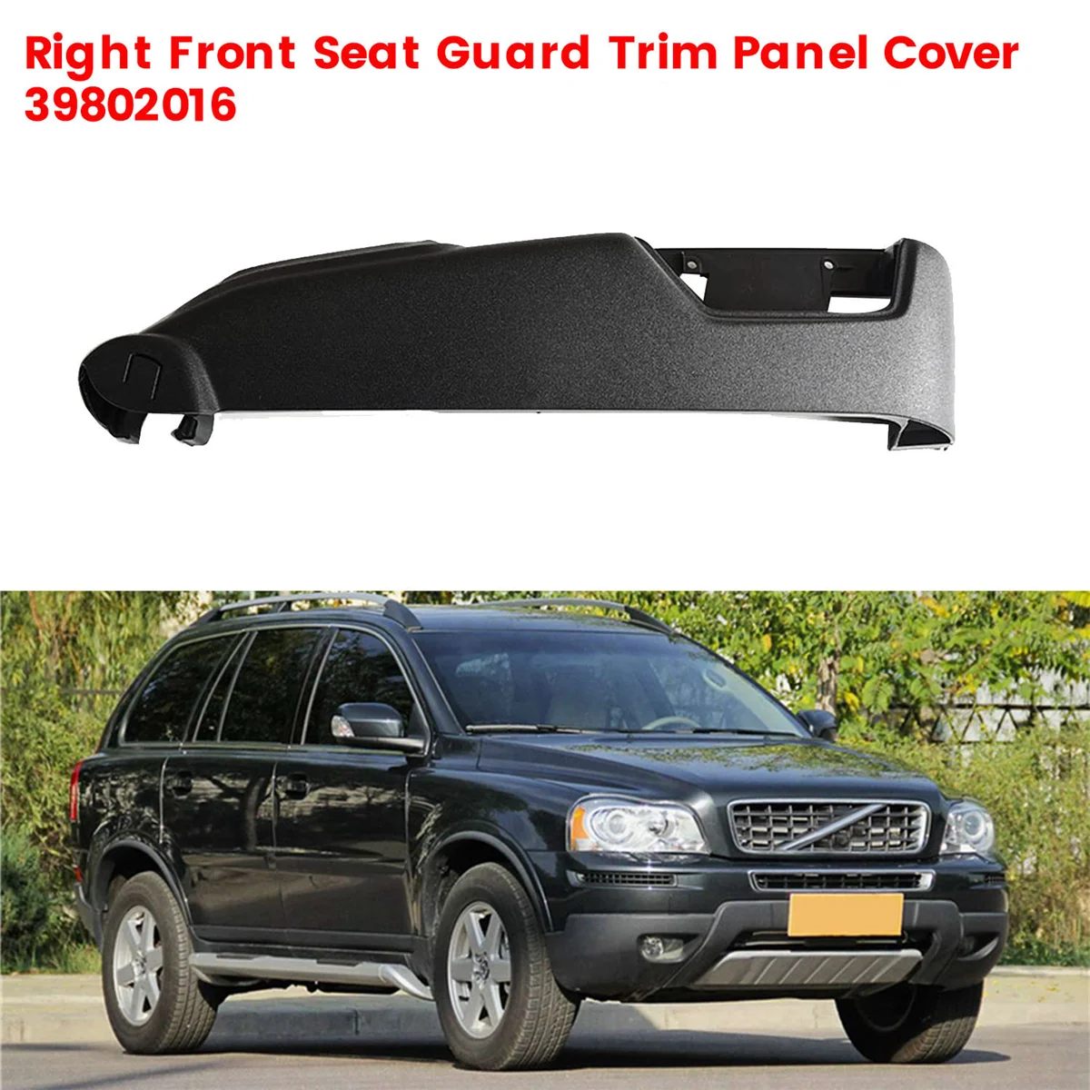 Right Front Side Power Seat Control Cover 39802016 for Volvo XC90 S60 XC70 S80 V70 2005-2014 Seat Outer Guard Trim Panel