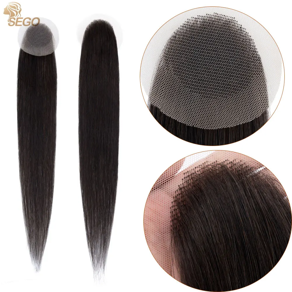 Sego Lace Frontal Hair Patch Hair Toppers Natural Human Hair Replacement Invisible Hairpiece For Women Capillary Prothesis