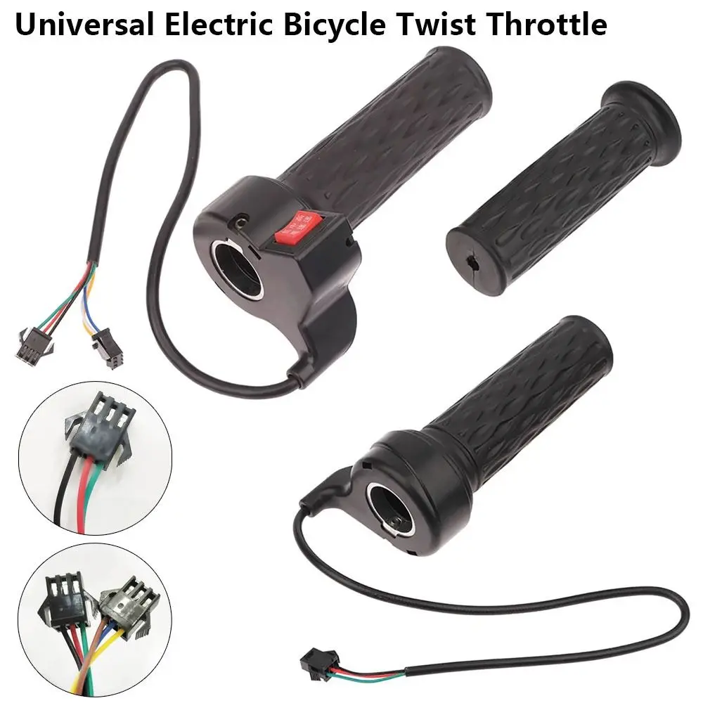 

1Pair Twist Throttle Turn Handle Universal 12-72V Accelerator Handle Grip Hall Sensor Electric Bicycle Accessory