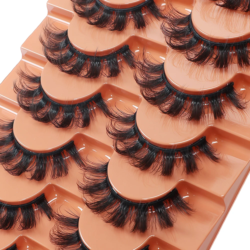 7 paia di ciglia finte cosplay manga ciglia demone europee e americane, un pezzo di dim spesso e naturale in stile americano