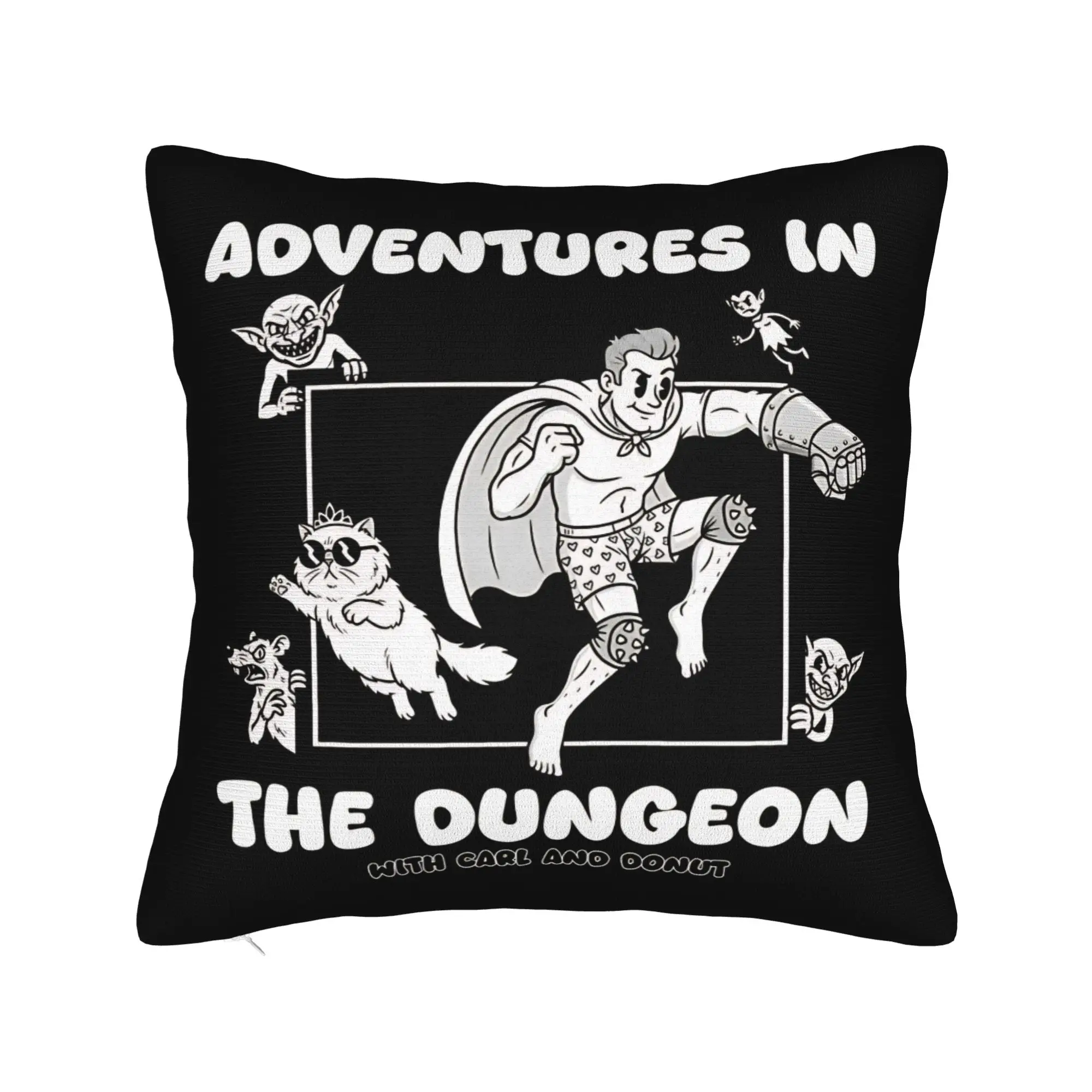 Seat Decoration Carl And The Princess Donut and Mongo Dungeon Crawler Carl  Pillowcases Stuff  Pillow Covers