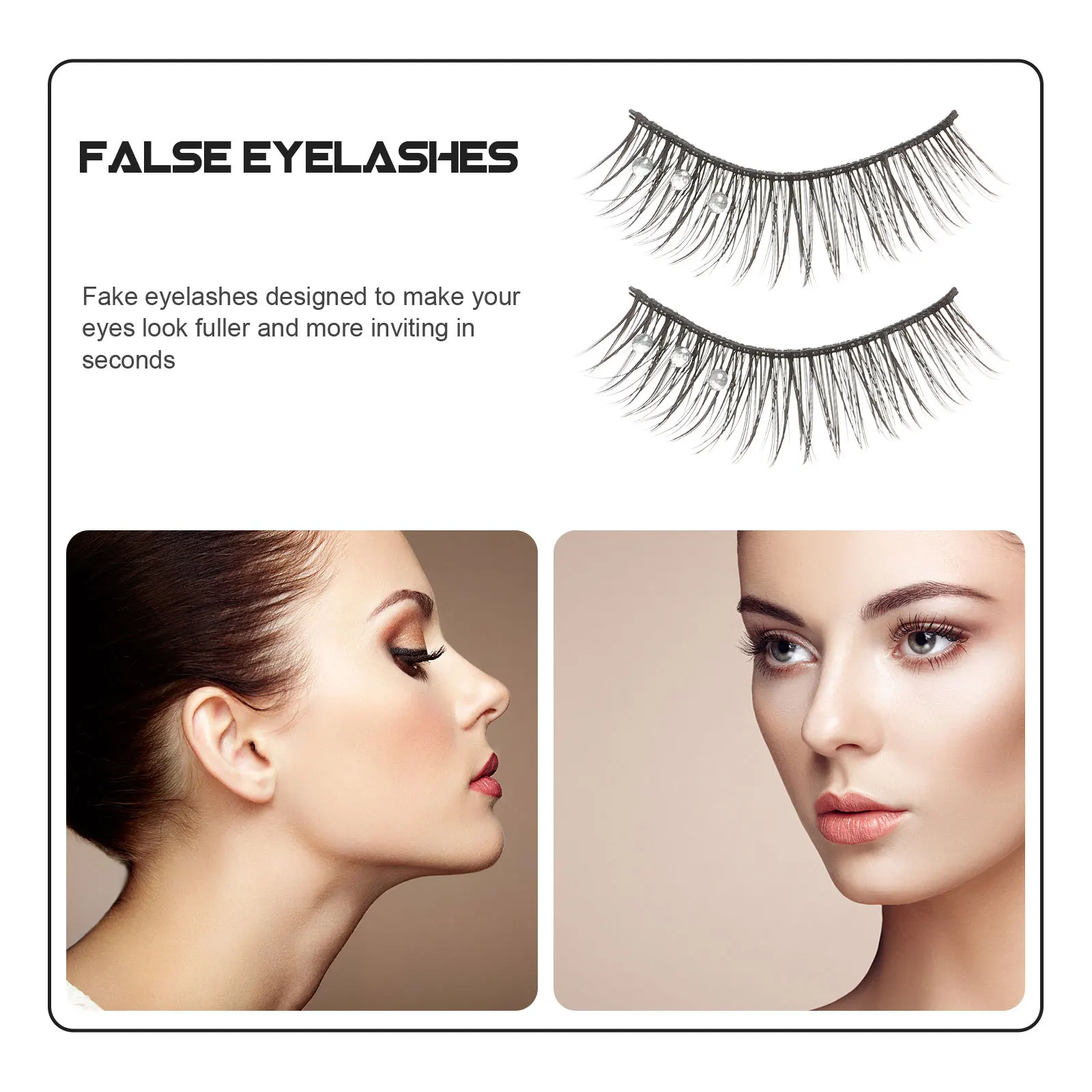 5 pares de cílios postiços de strass, extensões de cílios postiços de aparência natural, longos e grossos, para mulheres, festa diária